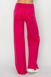 RISEN High Rise Wide Leg Jeans - Retro Style, Comfortable Fit